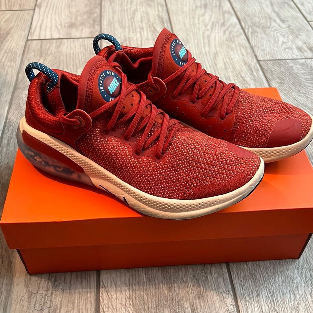 NIKE JOYRIDE RUN FK WOMENS 8.5 YOUTH 7 CINNABAR/BLUE FORCE
